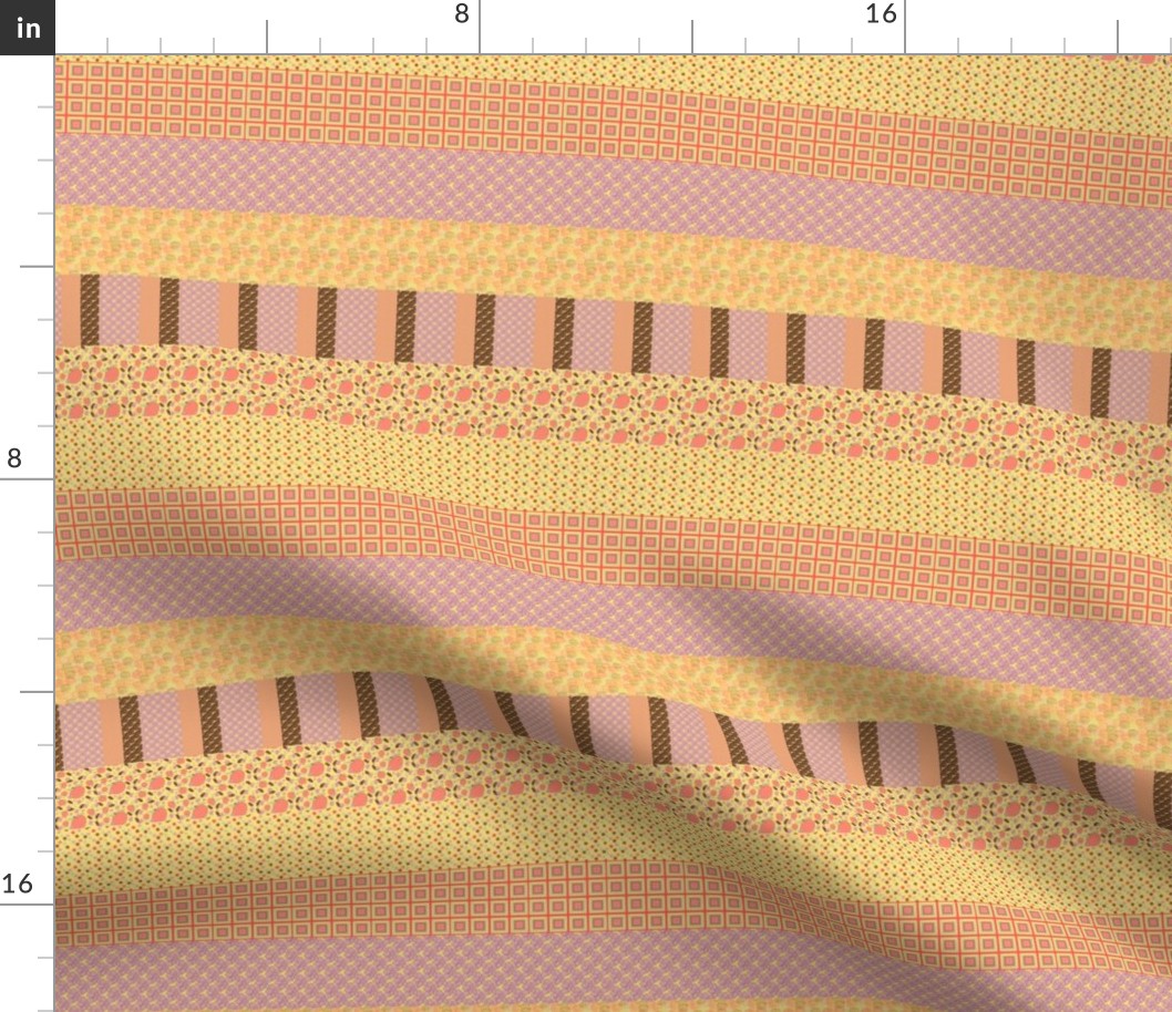 Peach Collection Filled Stripes