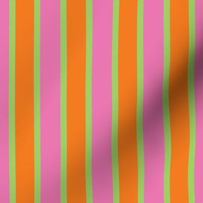 Serendipity Stripes # 2 Orange/Pink/Green