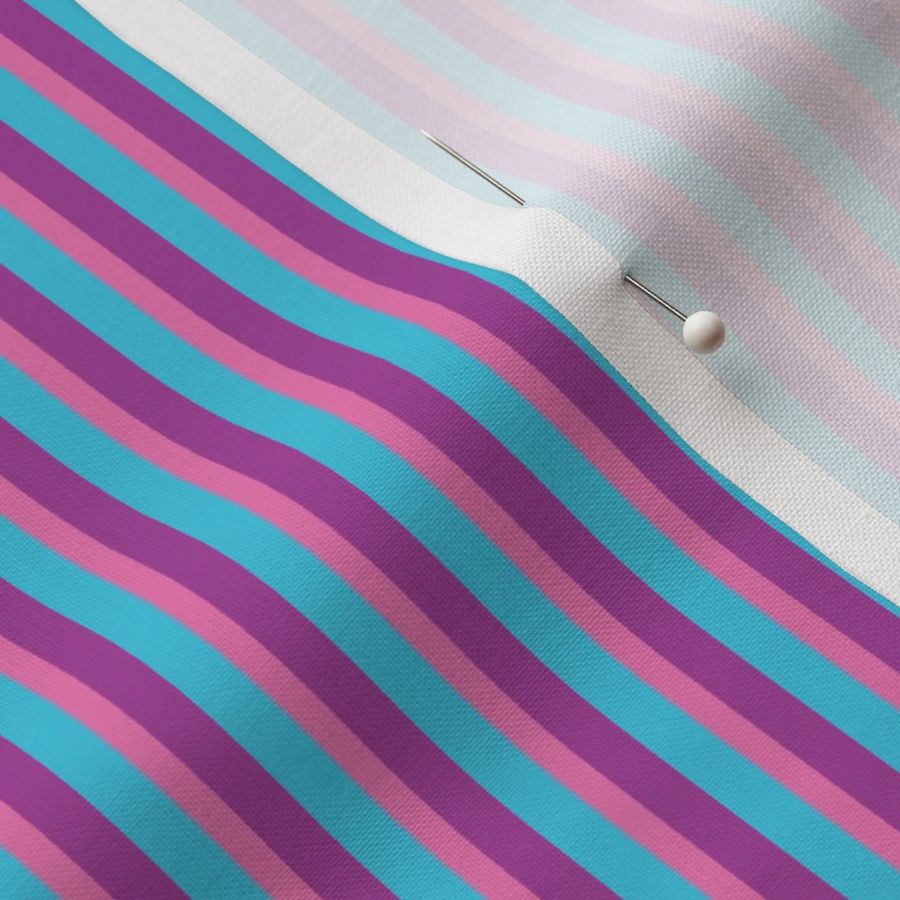 Tricolor Stripes Blue/plum/pink