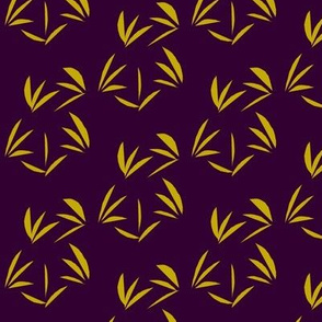 Antique Gold Tussocks on Deep Purple