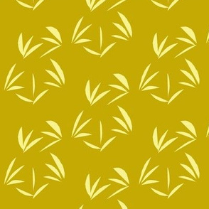 Buttery Yellow OrientalTussocks on Antique Gold