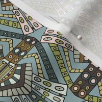 Art deco pattern - teal