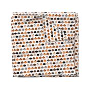 Fall fruit geometric pumpkin design scandinavian style halloween print black and white orange