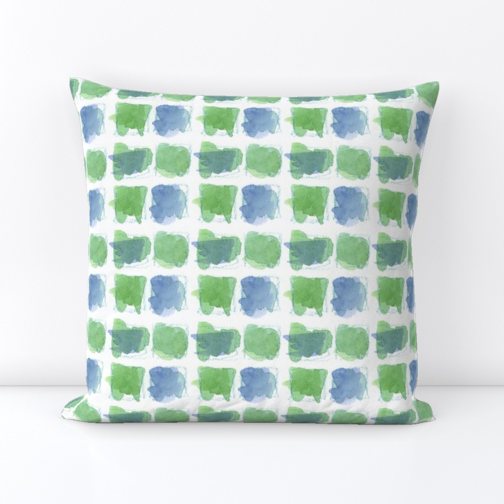 Squares in Sage and Periwinkle