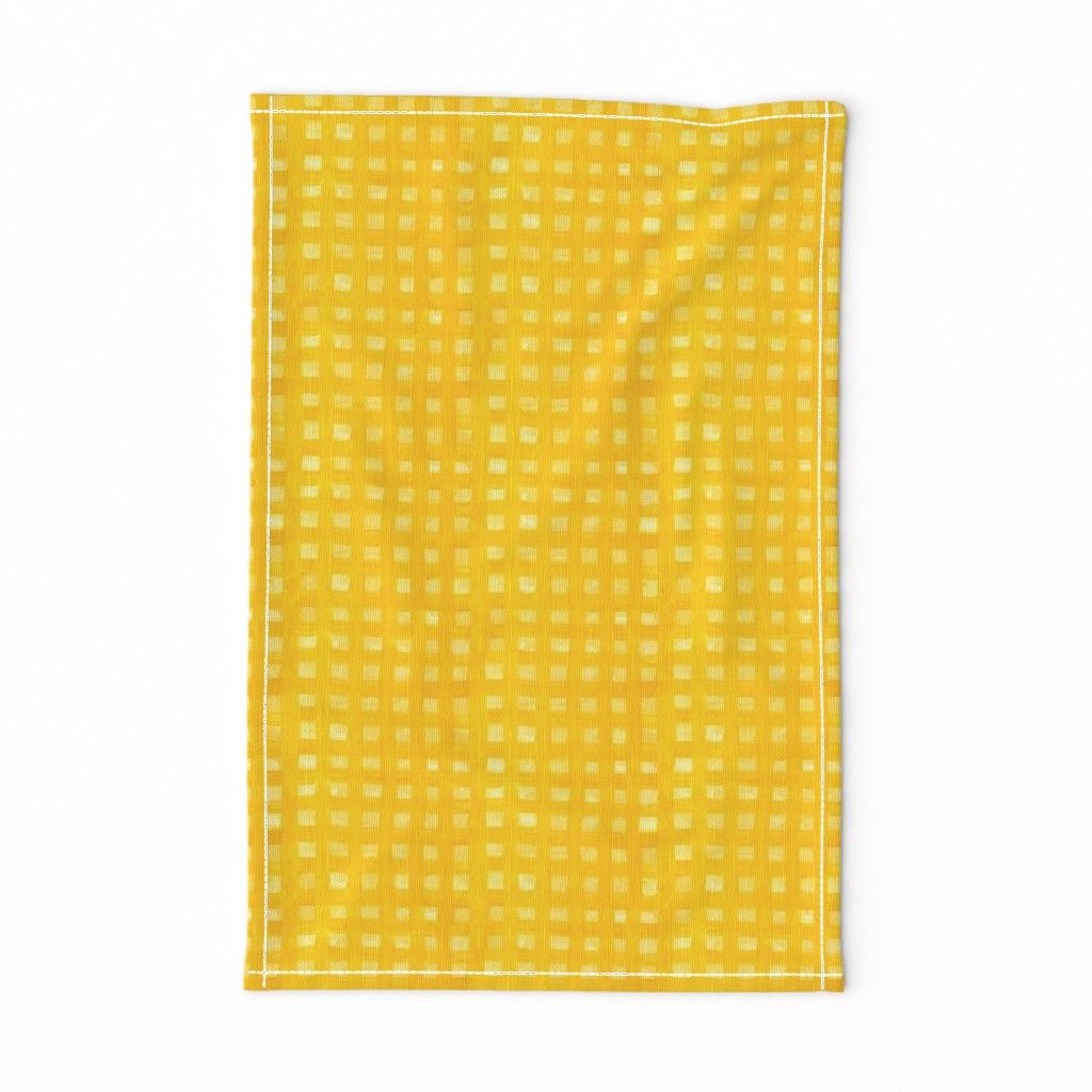 yellow oil paint gingham