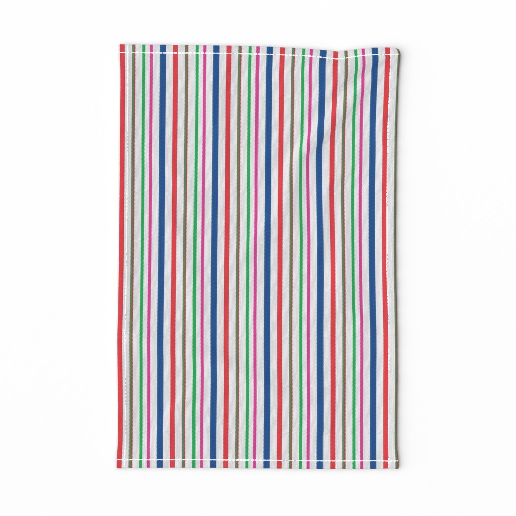 Stripes White/Multi-Colored