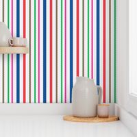 Stripes White/Multi-Colored