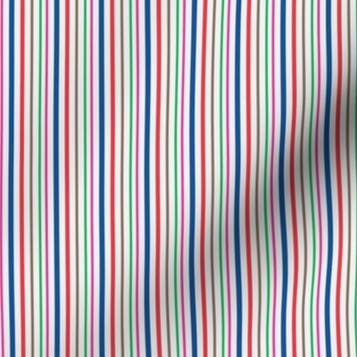 Stripes White/Multi-Colored