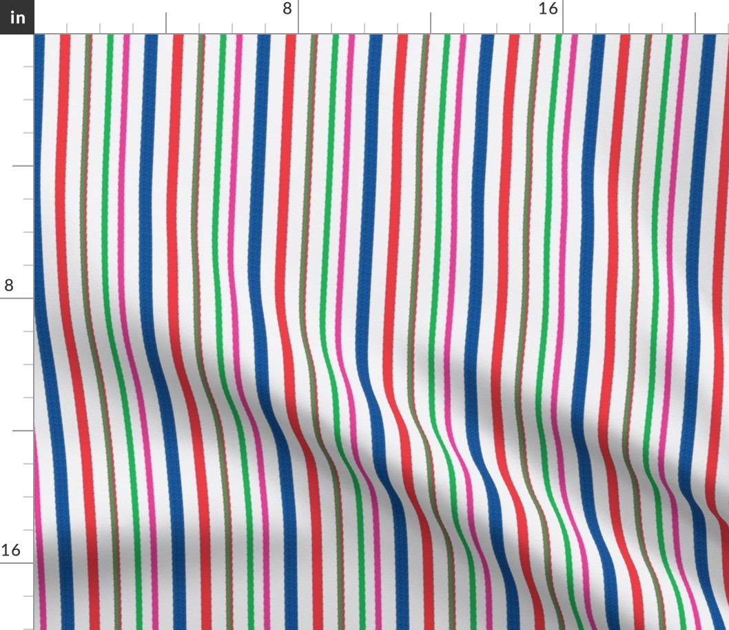 Stripes White/Multi-Colored