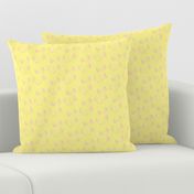 Dawn Blush Oriental Tussocks on Buttery Yellow - Medium Scale