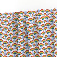 1.5" small circle rainbow - blue skies