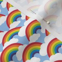 1.5" small circle rainbow - blue skies