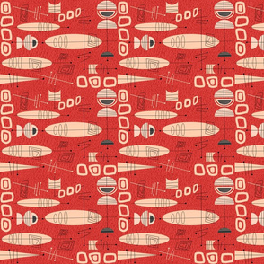 Mid-Century Atomic in Red-ed