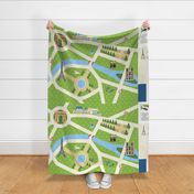 Map of Paris - 58" Cotton Twill playmat