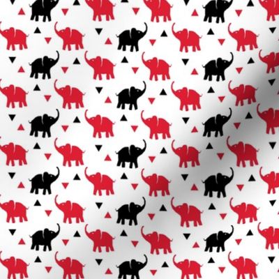 Elephants & Triangles - Red / Black / White - Small Scale