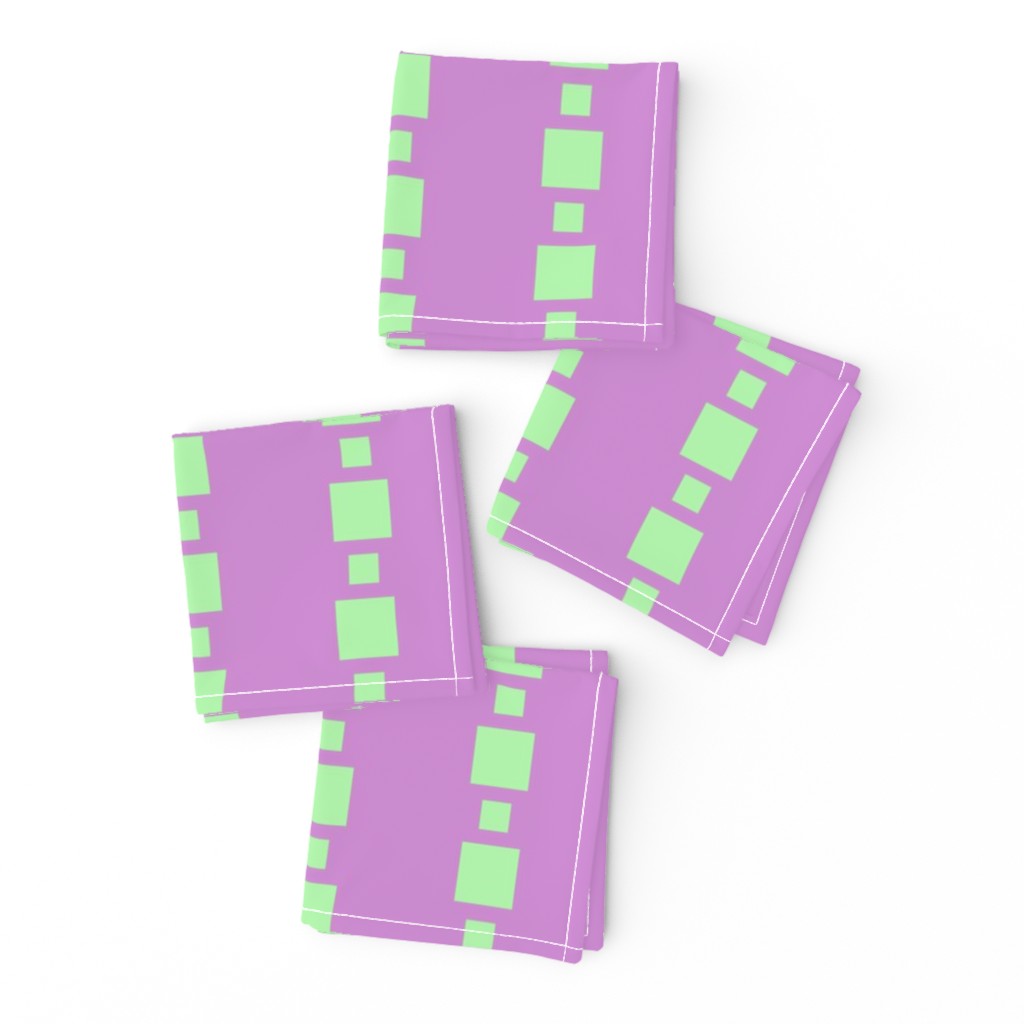 JP25 - Medium- Floating Check Stripes in Lilac Pink and Mint Green