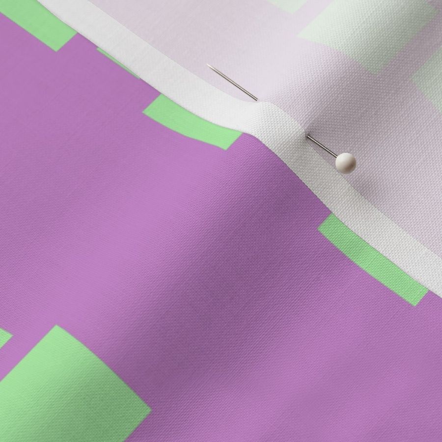 JP25 - Medium- Floating Check Stripes in Lilac Pink and Mint Green