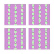 JP25 - Medium- Floating Check Stripes in Lilac Pink and Mint Green