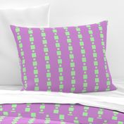 JP25 - Medium- Floating Check Stripes in Lilac Pink and Mint Green