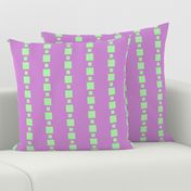 JP25 - Medium- Floating Check Stripes in Lilac Pink and Mint Green