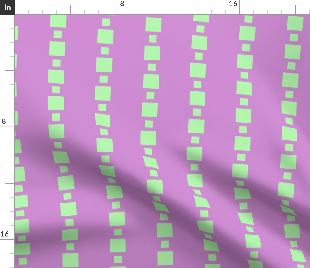 JP25 - Medium- Floating Check Stripes in Lilac Pink and Mint Green