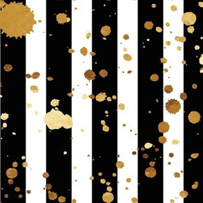 Stripes & Splatter - Gold