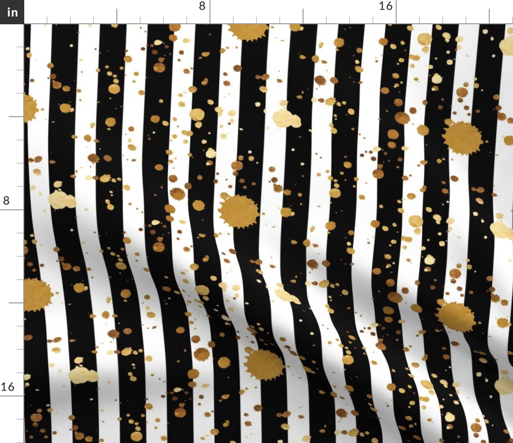 Stripes & Splatter - Gold