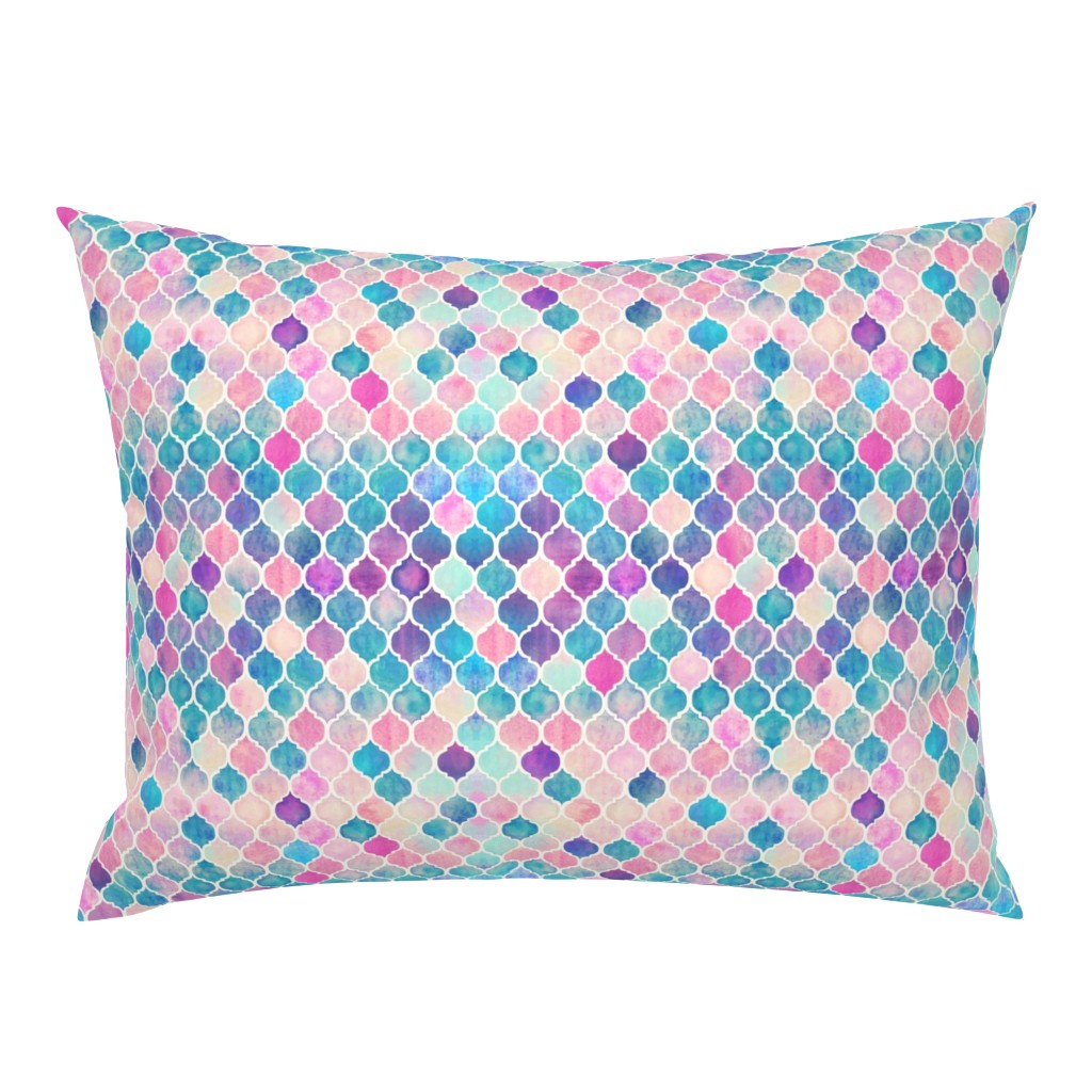 Rainbow Pastel Watercolor Moroccan Pattern extra small