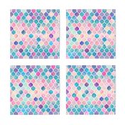 Rainbow Pastel Watercolor Moroccan Pattern extra small