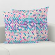 Rainbow Pastel Watercolor Moroccan Pattern extra small