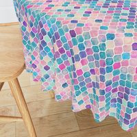 Rainbow Pastel Watercolor Moroccan Pattern extra small