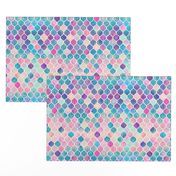 Rainbow Pastel Watercolor Moroccan Pattern extra small