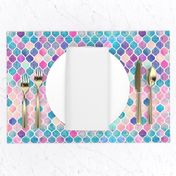 Rainbow Pastel Watercolor Moroccan Pattern extra small