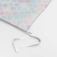 Rainbow Pastel Watercolor Moroccan Pattern extra small