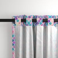 Rainbow Pastel Watercolor Moroccan Pattern extra small