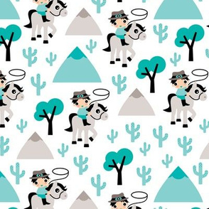 Cool little cowboy western theme with cactus and mountains boys design