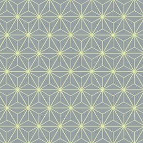 Radiant Triangles Bamboo Coordinate grey and lime