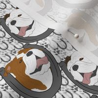 Small Bulldog horseshoe portraits