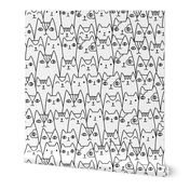 Doodle cats pattern SMALL scale