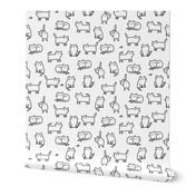 Cute kitty cats MEDIUM scale