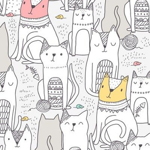 Doodle cats BIG scale