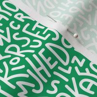 Green Letters Hand-Drawn Typography Alphabet	