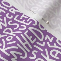 Purple Letters Hand-Drawn Typography Alphabet	
