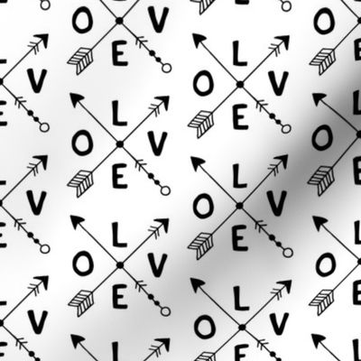 Cupid love romantic indian summer arrows valentine design gender neutral black and white