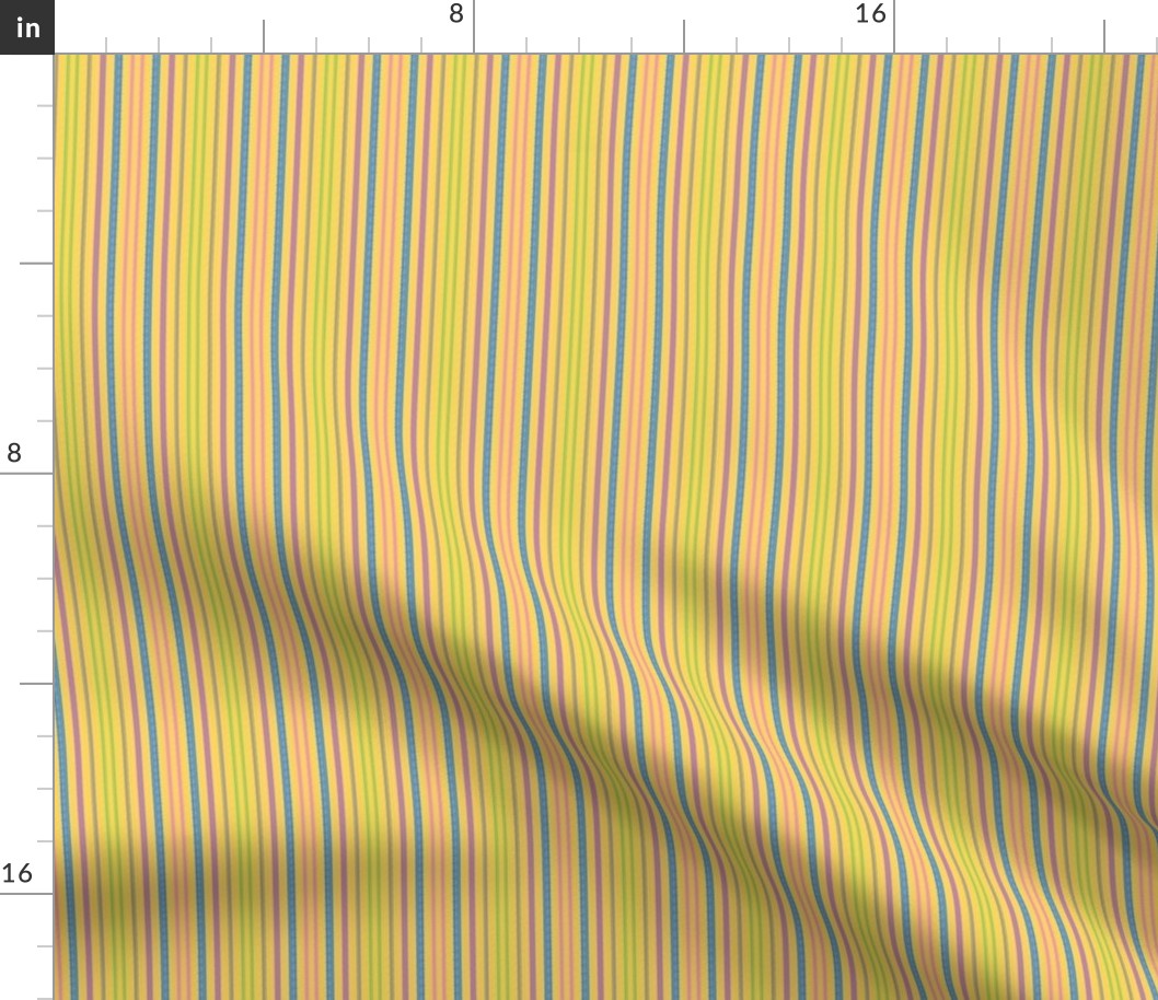 Serendipity Stripes #11 Yellow/Pink/Navy/Lavender/Mint Green