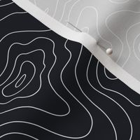 Mapping Contours, Ocean Depth Map, Map Black and White