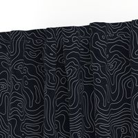 Mapping Contours, Ocean Depth Map, Map Black and White