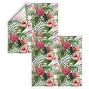 Topical Hawaii Watercolor Hibiscus Flowers Floral