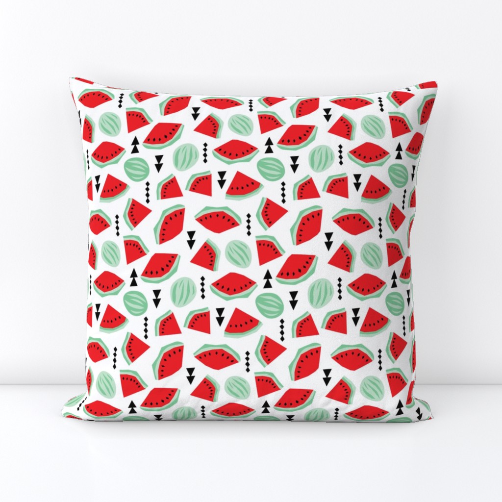 Lush summer watermelon fruit geometric water melon colorful tropical design red gender neutral