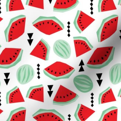 Lush summer watermelon fruit geometric water melon colorful tropical design red gender neutral